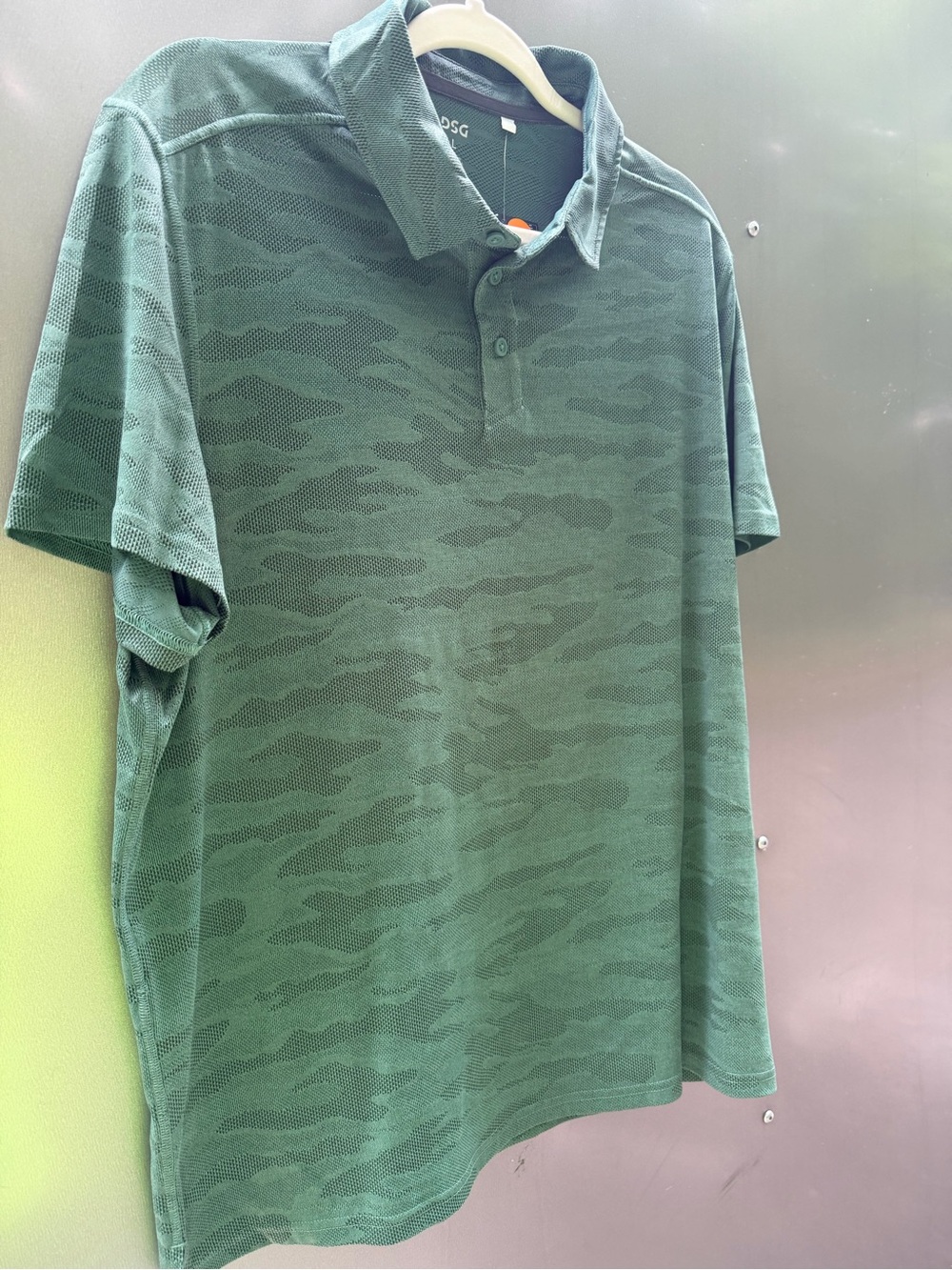 DSG Men's Green Camouflage-Pattern Polo
